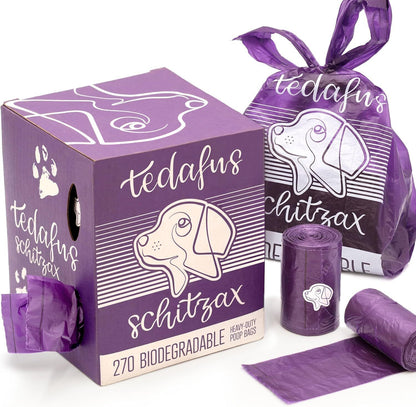Dog Poo Bags 270 Biodegradable Doggie Poop Bags Thick Refill Rolls Tie Handles